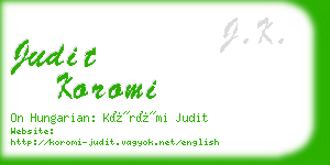 judit koromi business card